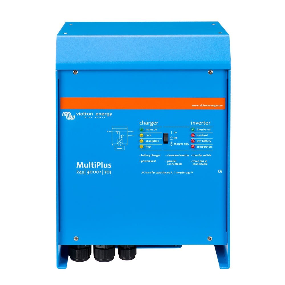 Victron Multiplus Inverter/Charger 24VDC - 3000VA - 120VAC w/ 70AMP Charger - 50AMP Transfer Switch - UL Approved - Clinch River Fishing USA