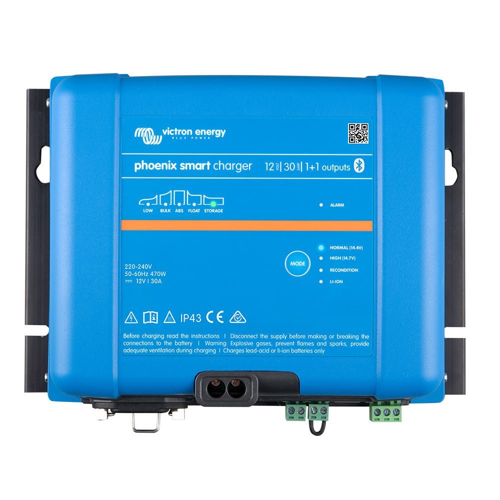 Victron Phoenix Smart IP43 Charger 12/30 (1+1) 120-240VAC Requires 5-15P Mains Cord - Clinch River Fishing USA