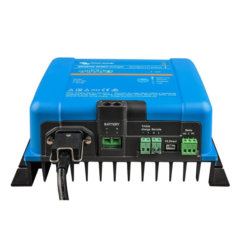 Victron Phoenix Smart IP43 Charger 12/30 (1+1) 120-240VAC Requires 5-15P Mains Cord - Clinch River Fishing USA