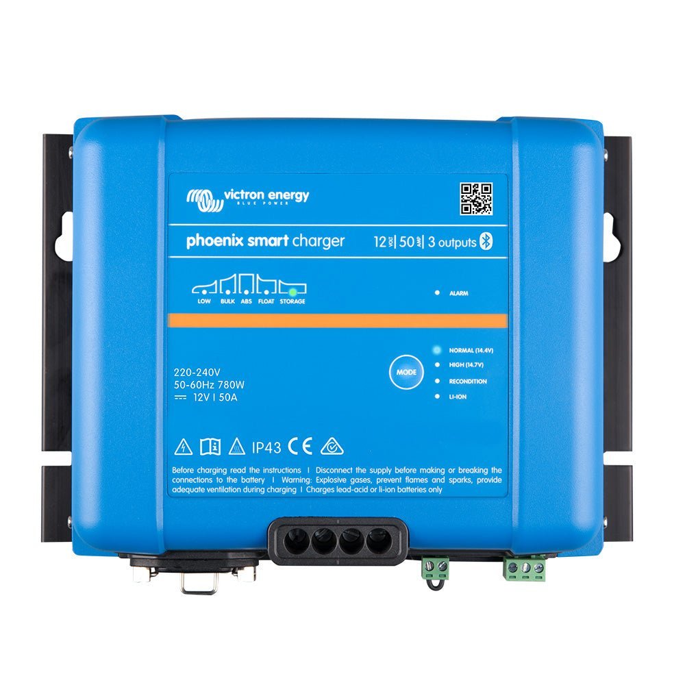 Victron Phoenix Smart IP43 Charger 12/50 (3) 120-240VAC Requires 5-15P Mains Cord - Clinch River Fishing USA