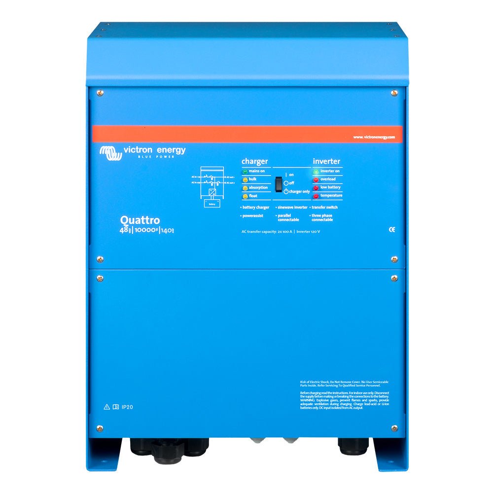 Victron Quattro 48/10000 140 - 100/100 120V VE.Bus UL - Listed - Clinch River Fishing USA