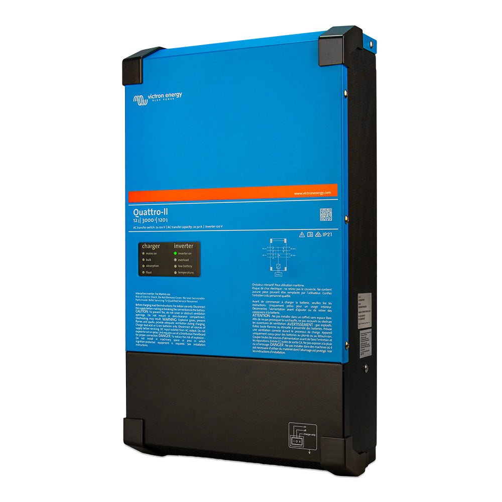Victron Quattro - II - 24/3000 - 70 - 50/50 - 2X 120V - Clinch River Fishing USA