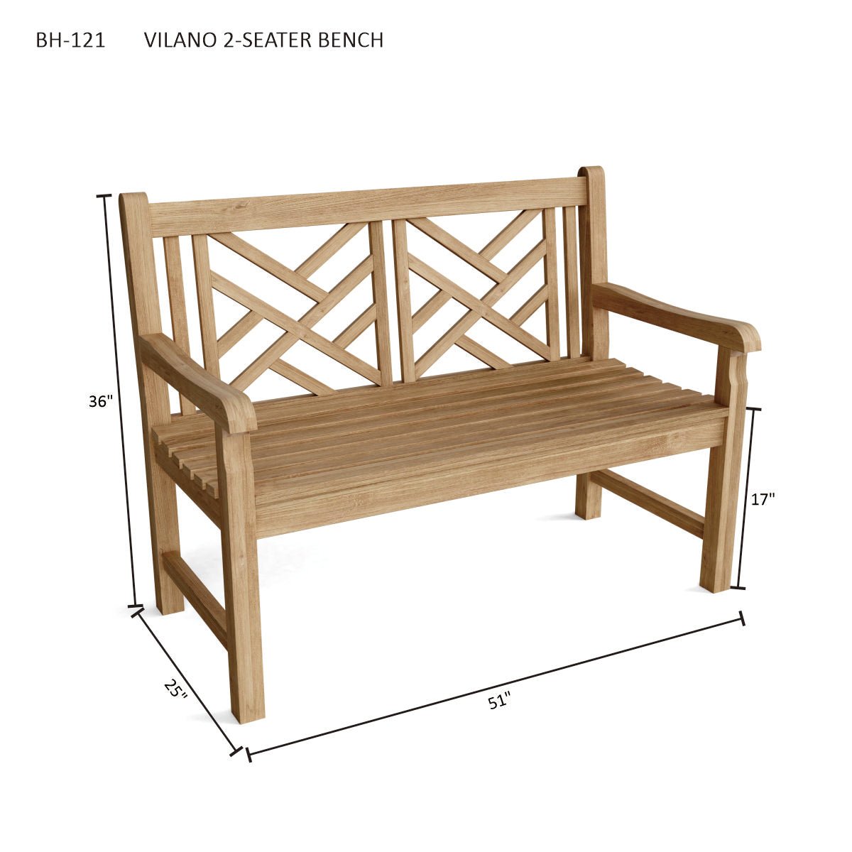 VILANO 2-SEATER BENCH - Clinch River Fishing USA