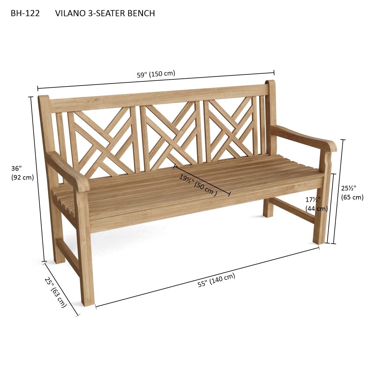 VILANO 3-SEATER BENCH - Clinch River Fishing USA