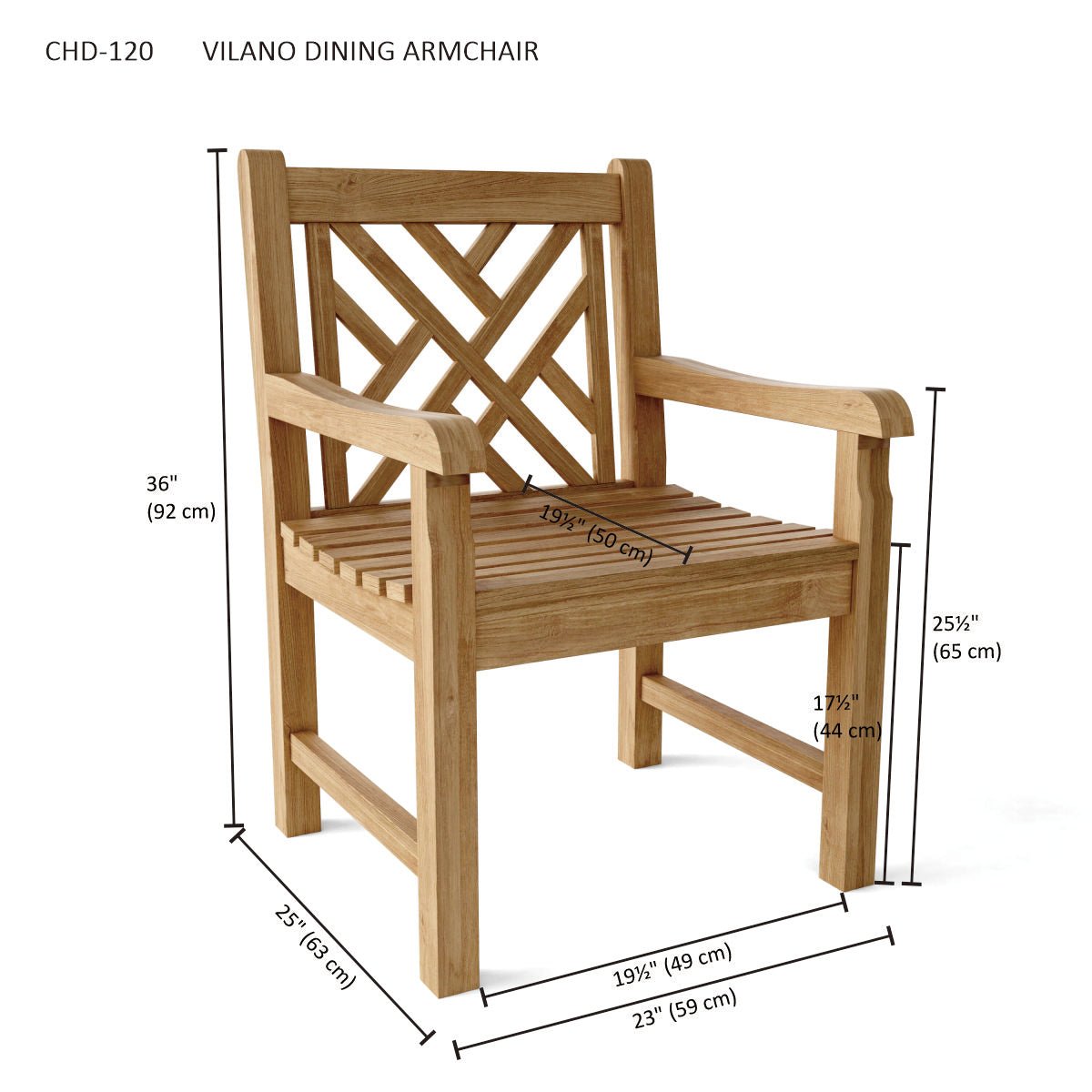 VILANO DINING ARMCHAIR - Clinch River Fishing USA