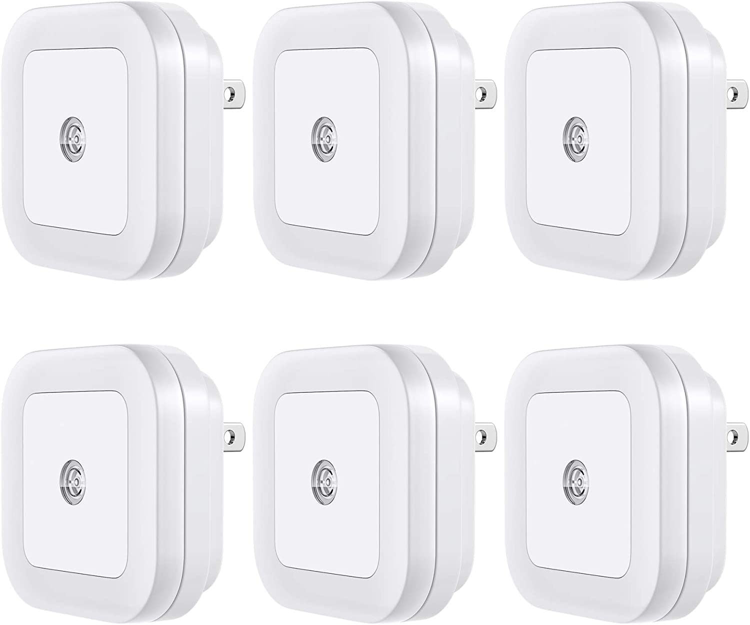 Wall Outlet LED Night Light Cool White (6 Pack)