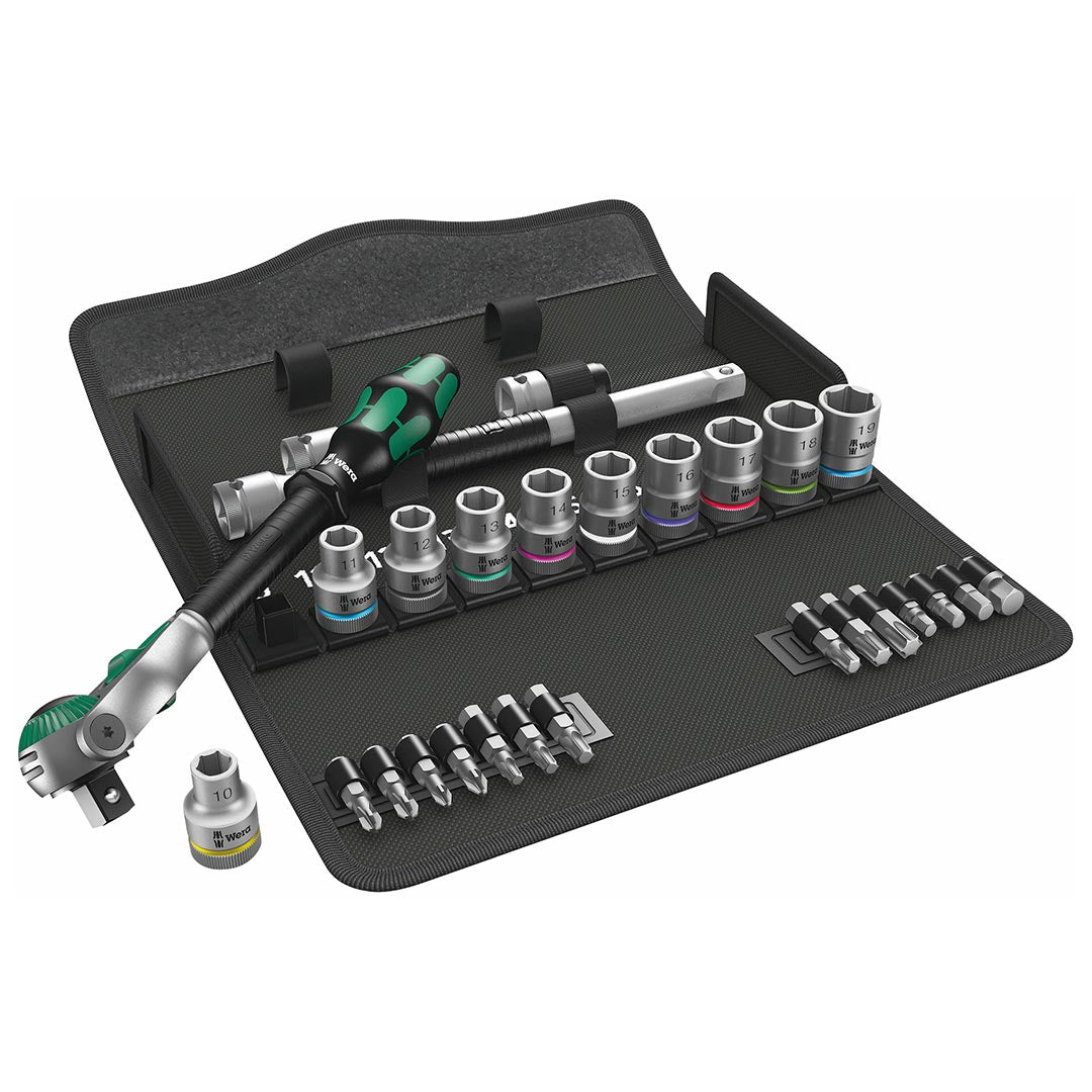 Wera 1/2GÇ¥ Drive Speed Ratchet Metric Socket/Bit Set (29 - Piece) - Clinch River Fishing USA