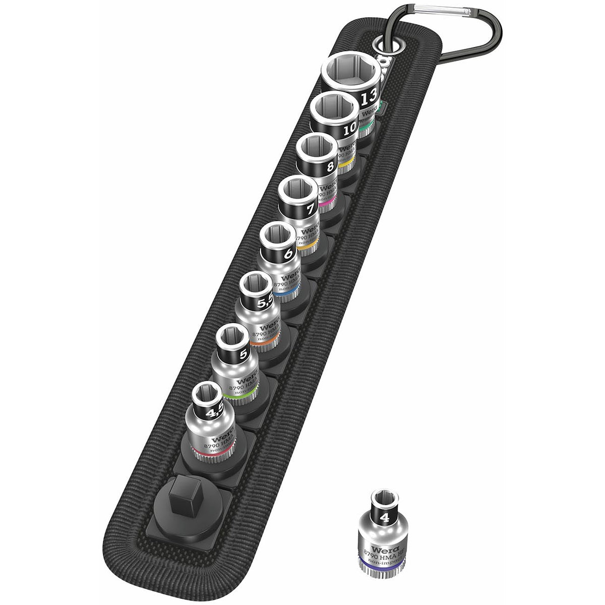 Wera 1/4GÇ¦ Drive Metric Sockets GÇô On Storage Belt (10 Piece) - Clinch River Fishing USA