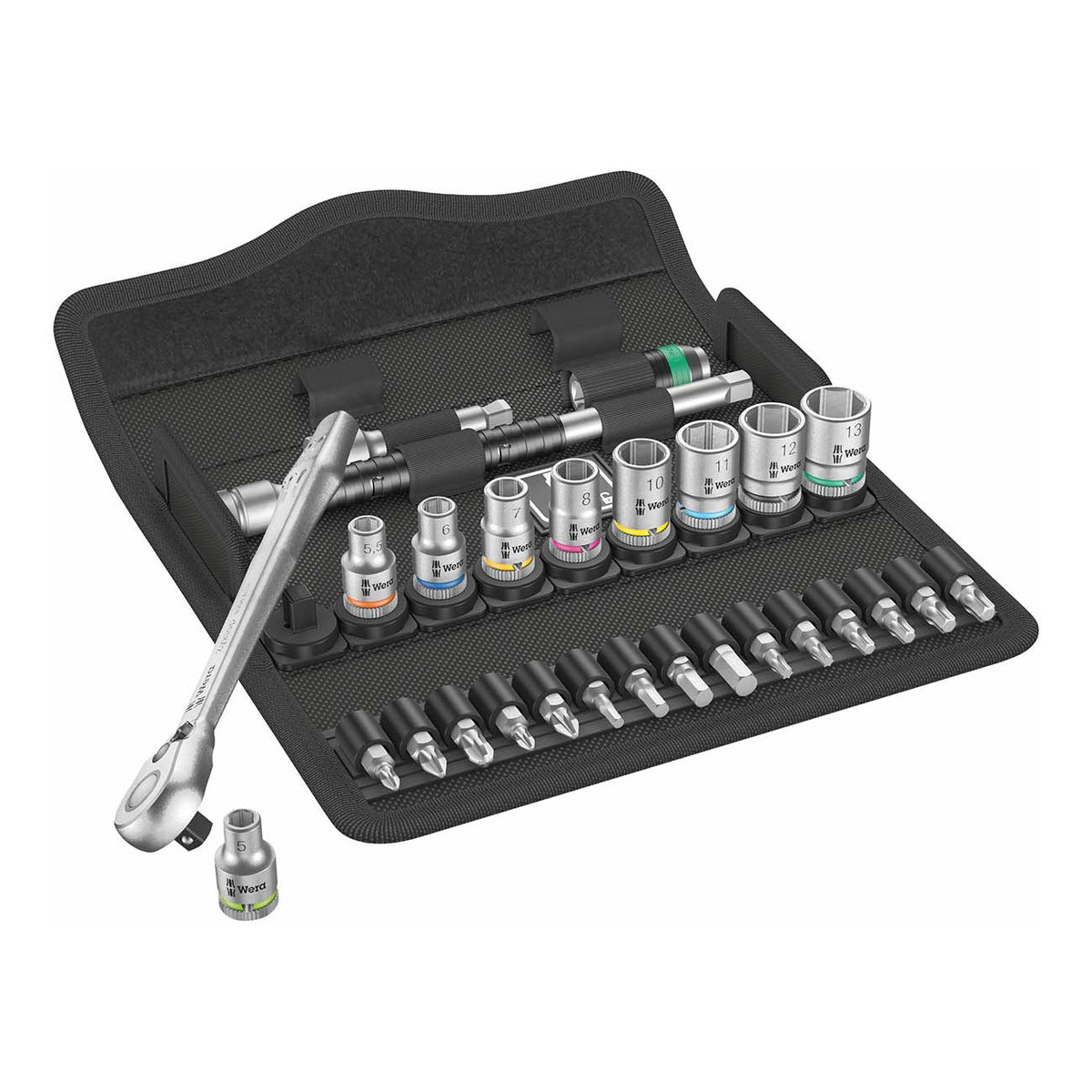 Wera 1/4GÇ¥ Drive Switch Ratchet Metric Socket Set (28 - Piece) - Clinch River Fishing USA