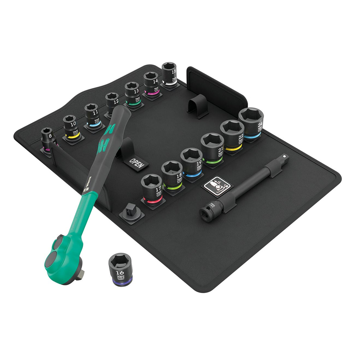Wera 3/8" Drive Comfort Ratchet Metric Socket Set (16 Piece) - Clinch River Fishing USA