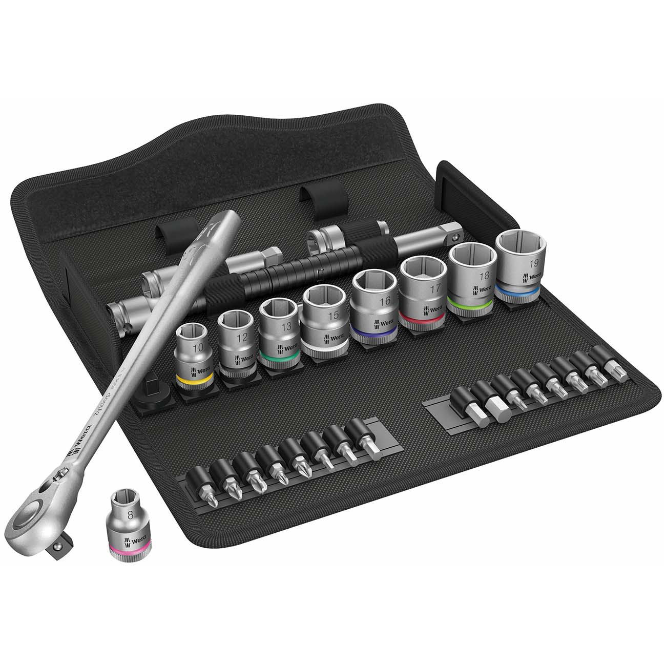 Wera 3/8GÇ¥ Drive Speed Ratchet Metric Socket/Bit Set (29 - Piece) - Clinch River Fishing USA
