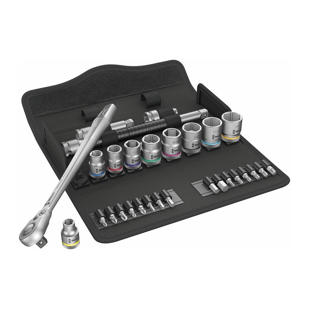 Wera 3/8GÇ¥ Drive Switch Ratchet SAE Socket/Bit Set (29 - Piece) - Clinch River Fishing USA