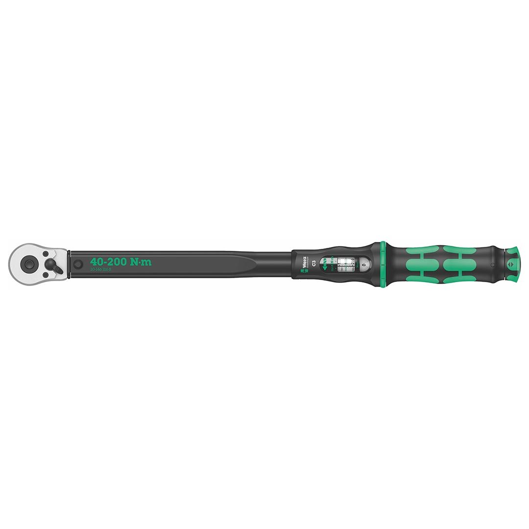 Wera Adjustable Click - Torque Ratchet 1/2GÇ¦ Square Drive: 40 - 200 N - m (NM Scale) - Clinch River Fishing USA