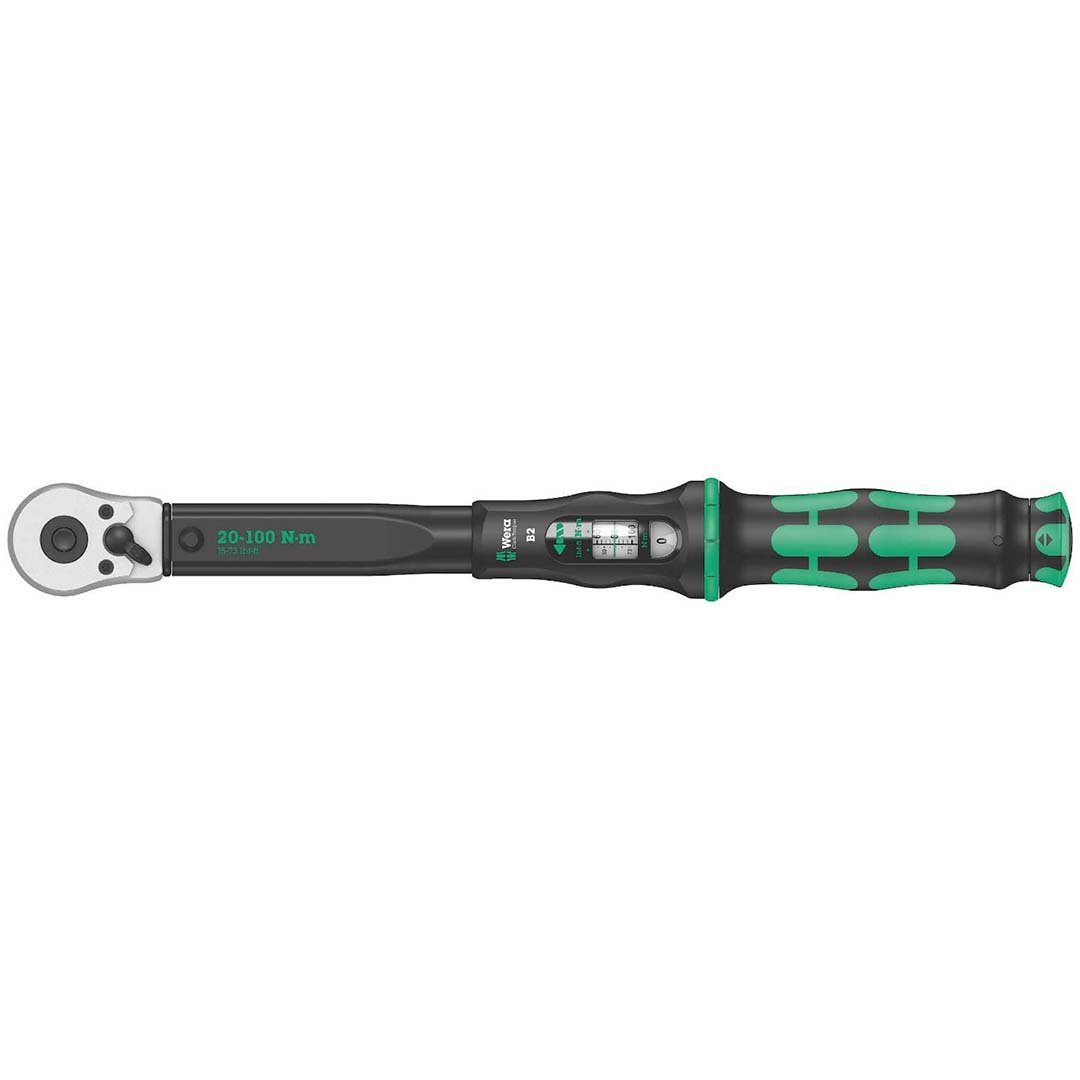 Wera Adjustable Click - Torque Ratchet 3/8GÇ¦ Square Drive: 20 - 100 N - m / 15 - 73 lbs. ft. - Clinch River Fishing USA