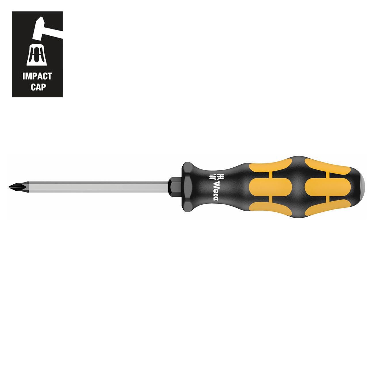 Wera Chiseldriver Screwdriver: Phillips PH 3 x 150mm (with Impact Cap) - Clinch River Fishing USA