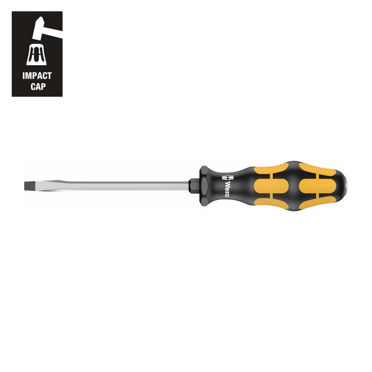 Wera Chiseldriver Screwdriver: Slotted 9.0 x 150mm (with Impact Cap) - Clinch River Fishing USA