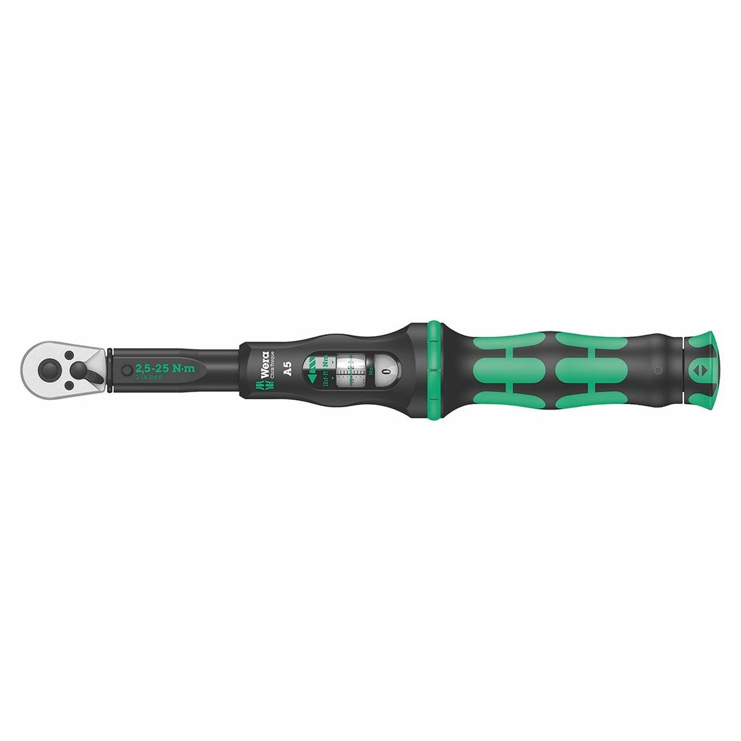 Wera Click - Torque Click - Torque (2.5 - 25 Nm) Reversible 1/4GÇ¦ Ratchet Wrench (NM Scale) - Clinch River Fishing USA