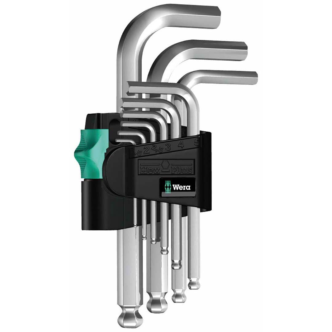 Wera Hex - Plus Chrome - Plated Stainless Steel Metric L - Key Allen Wrench (9 - Piece Set) - Clinch River Fishing USA
