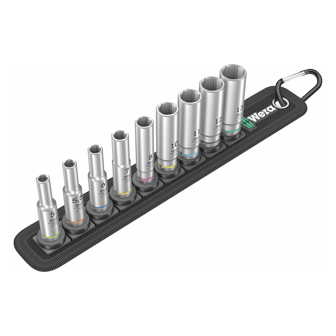 Wera Metric 1/4" Drive Deep Socket Set (9 Piece) - Clinch River Fishing USA