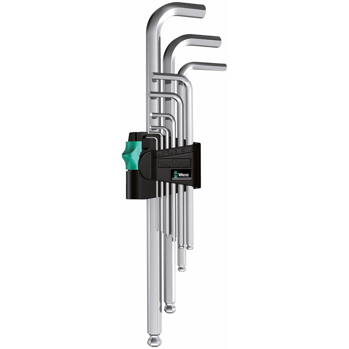 Wera Metric Hex - Plus Chrome Plated Long Arm L - Key Set (9 - Piece) - Clinch River Fishing USA