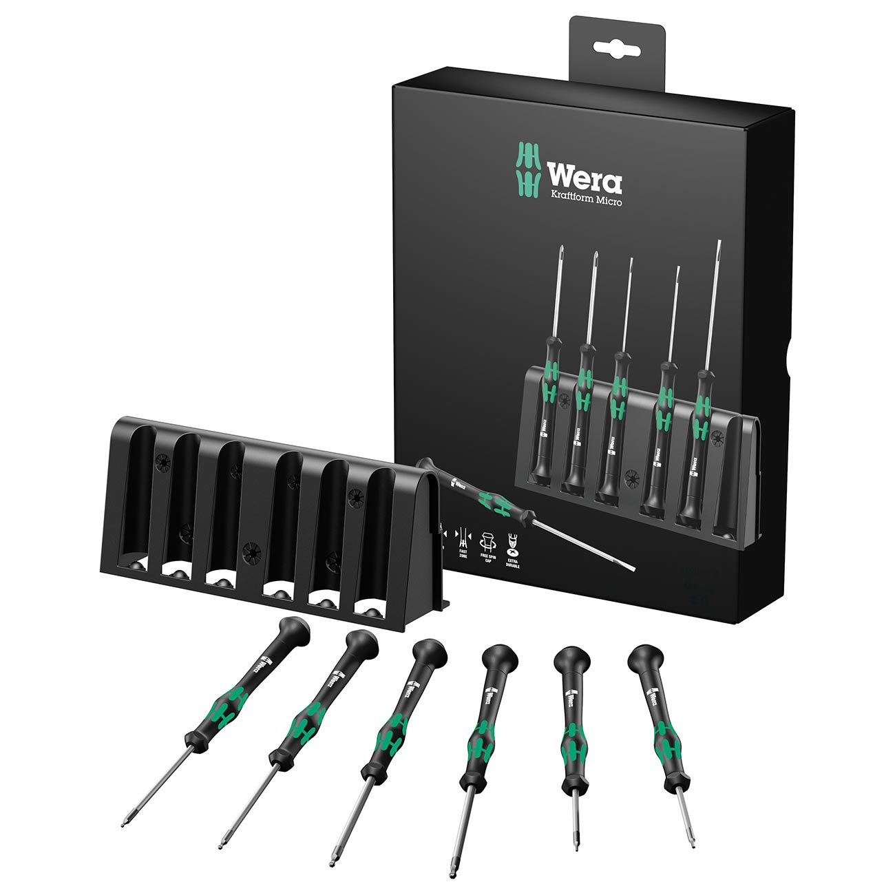 Wera Micro Precision METRIC HEX - Plus Screwdriver Set with Storage Rack (6 - Piece) - Clinch River Fishing USA