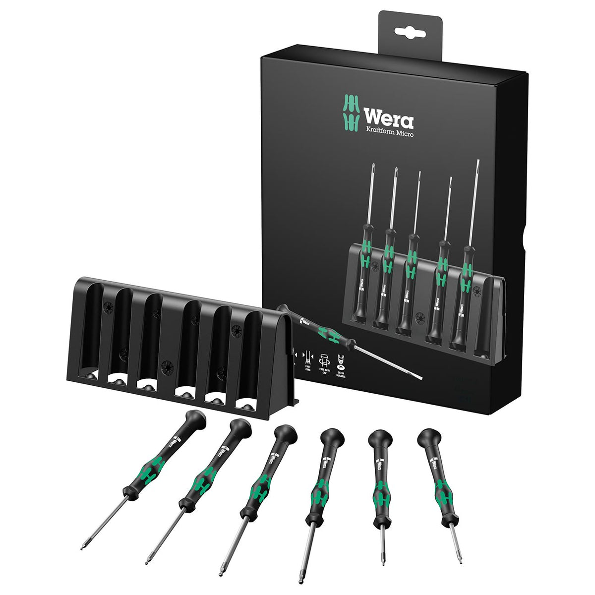 Wera Micro Precision METRIC HEX - Plus Screwdriver Set with Storage Rack (6 - Piece) - Clinch River Fishing USA