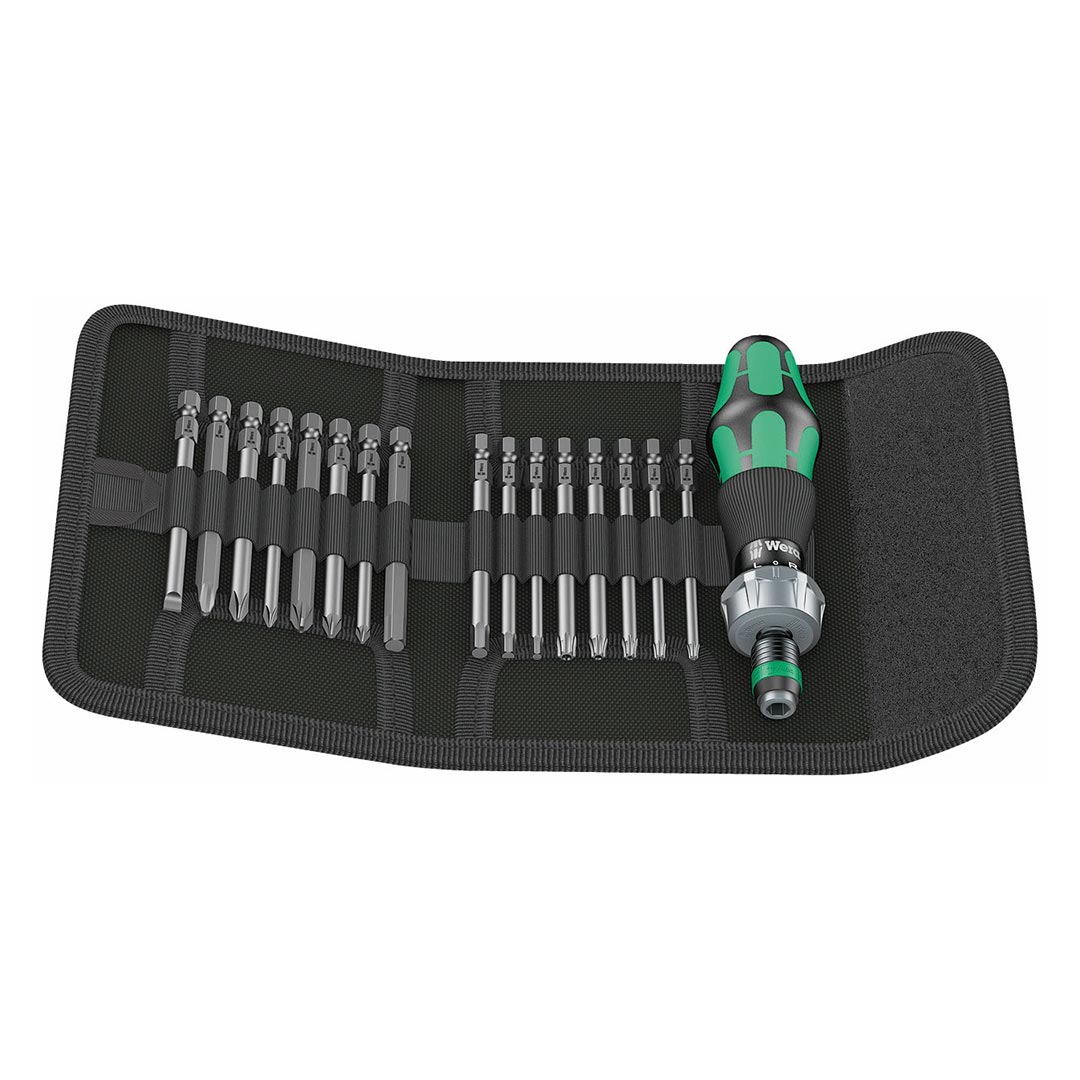 Wera Ratcheting Screwdriver Handle with Assorted Long Bits (17 - Piece) - Clinch River Fishing USA