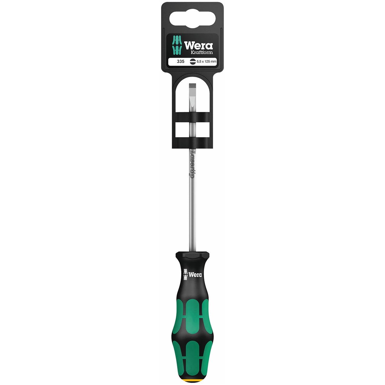 Wera Screwdriver: Slotted 5.5 x 125 mm LaserTip (On Hang - Tag) - Clinch River Fishing USA