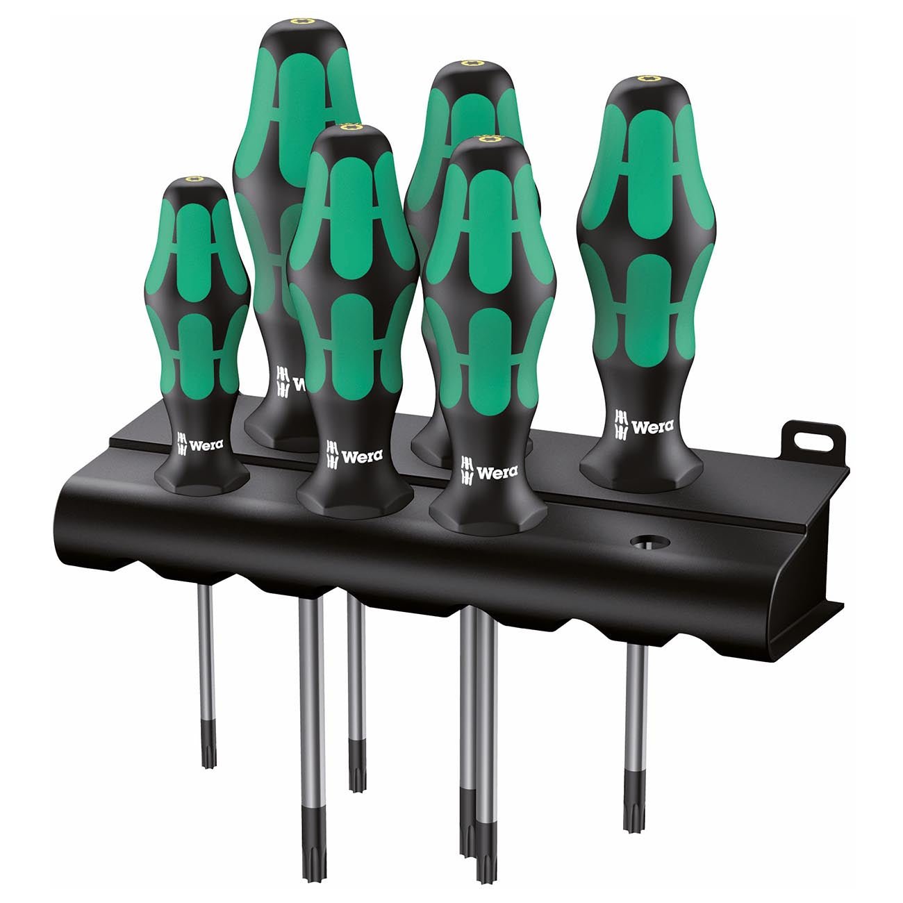 Wera Torx BO Safety Screwdriver Set and Rack with Bore Hole (6 Piece Set) - Clinch River Fishing USA