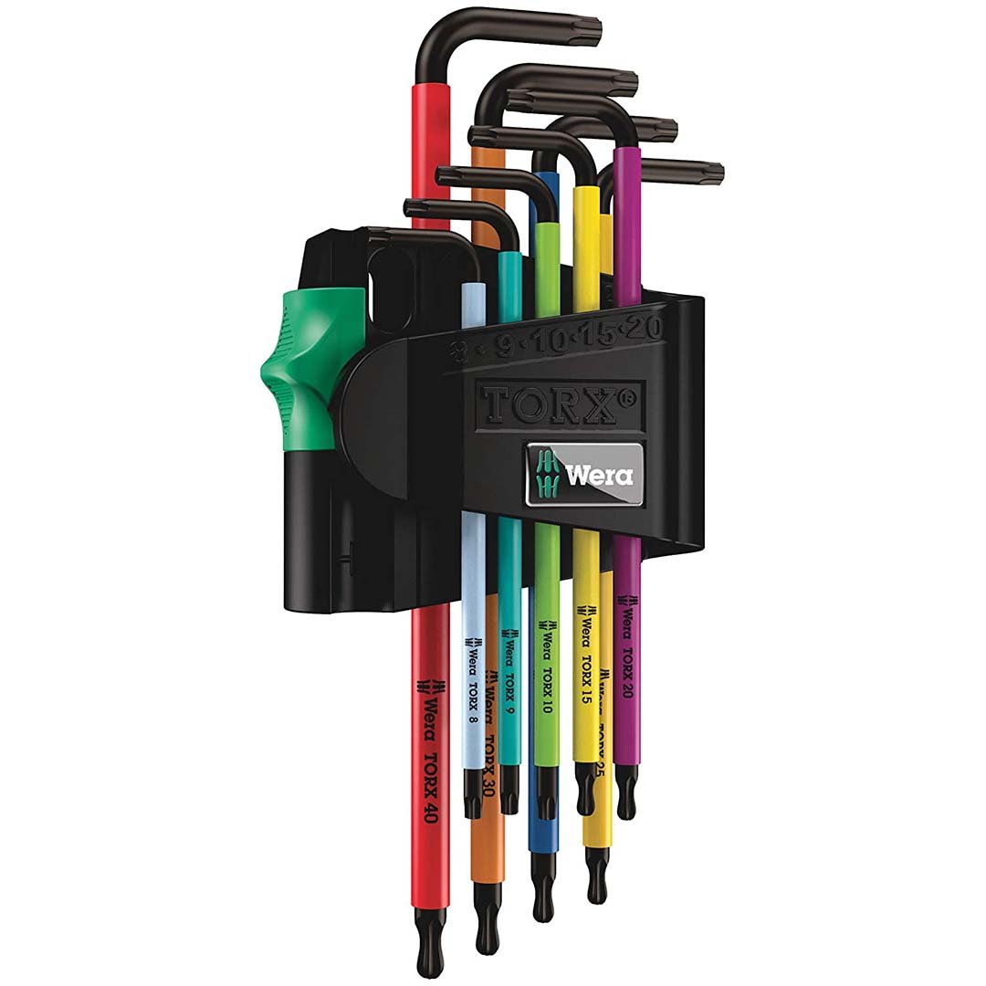 Wera TORX - BO Tamper - Proof Screws BlackLaser Long Shaft L - Key Set (9 Piece) - Clinch River Fishing USA
