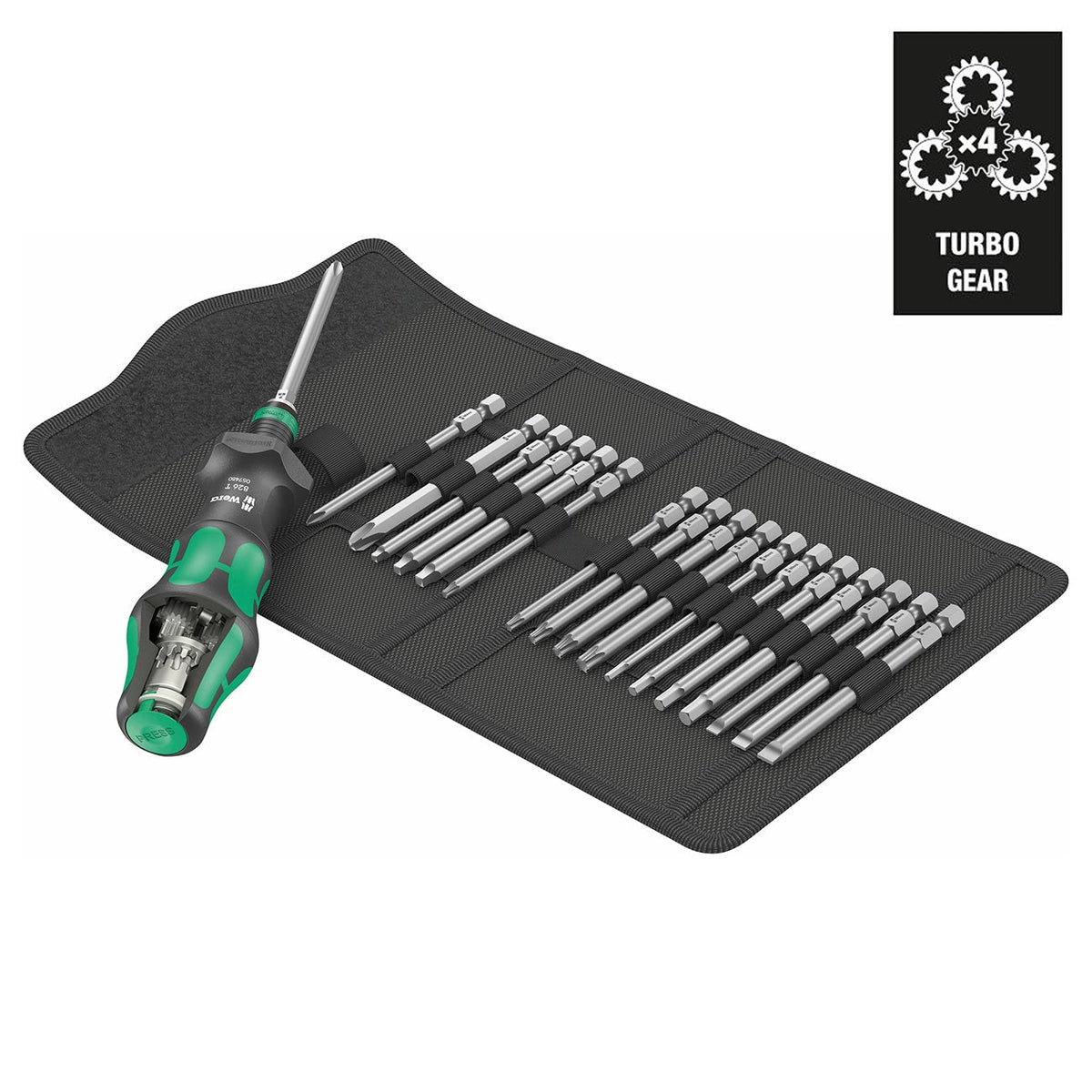Wera Turbo Screwdriver with 1/4" SAE Bits (19 - Piece) - Clinch River Fishing USA