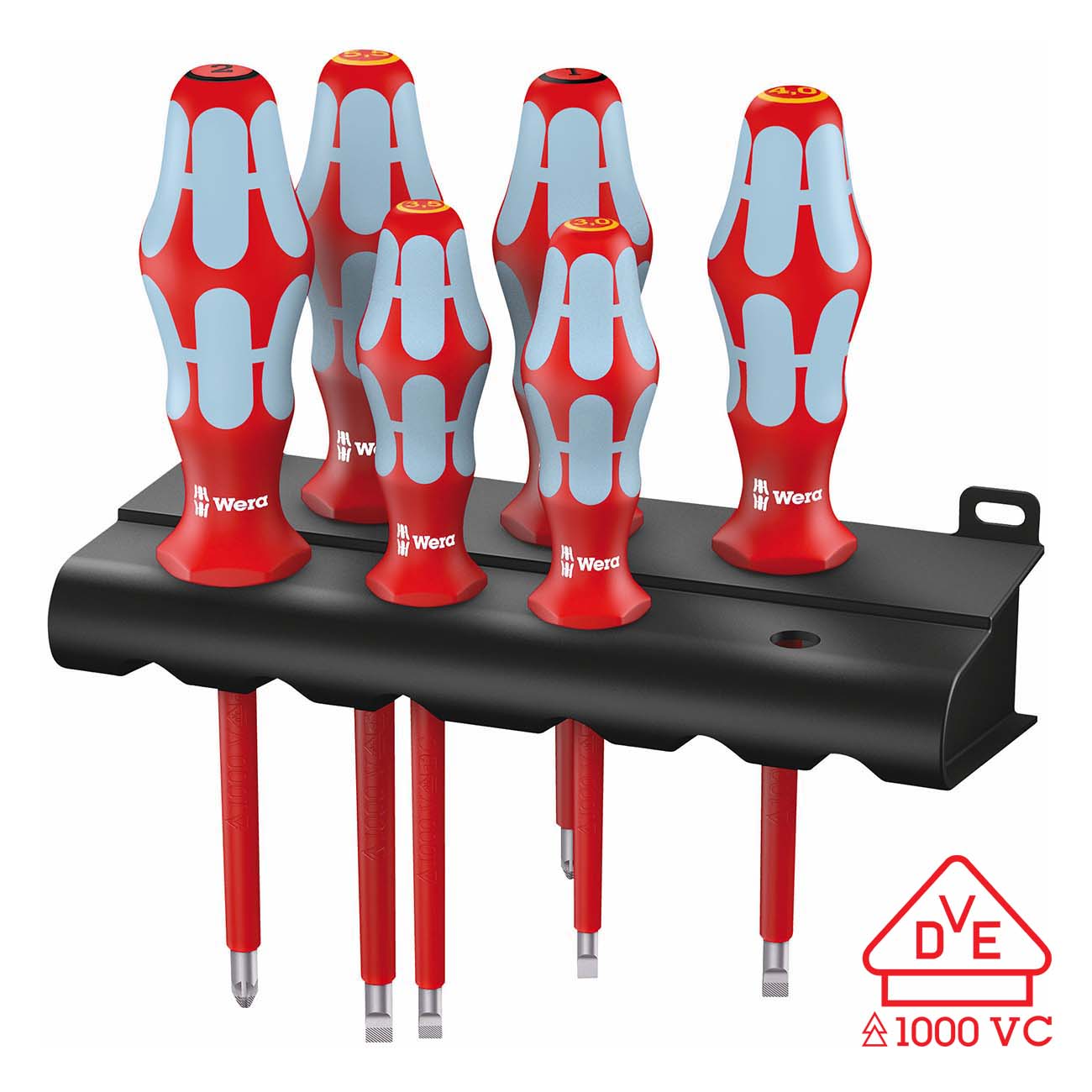 Wera VDE Insulated Screwdriver Set with Rack (6 - Piece Set) - Clinch River Fishing USA