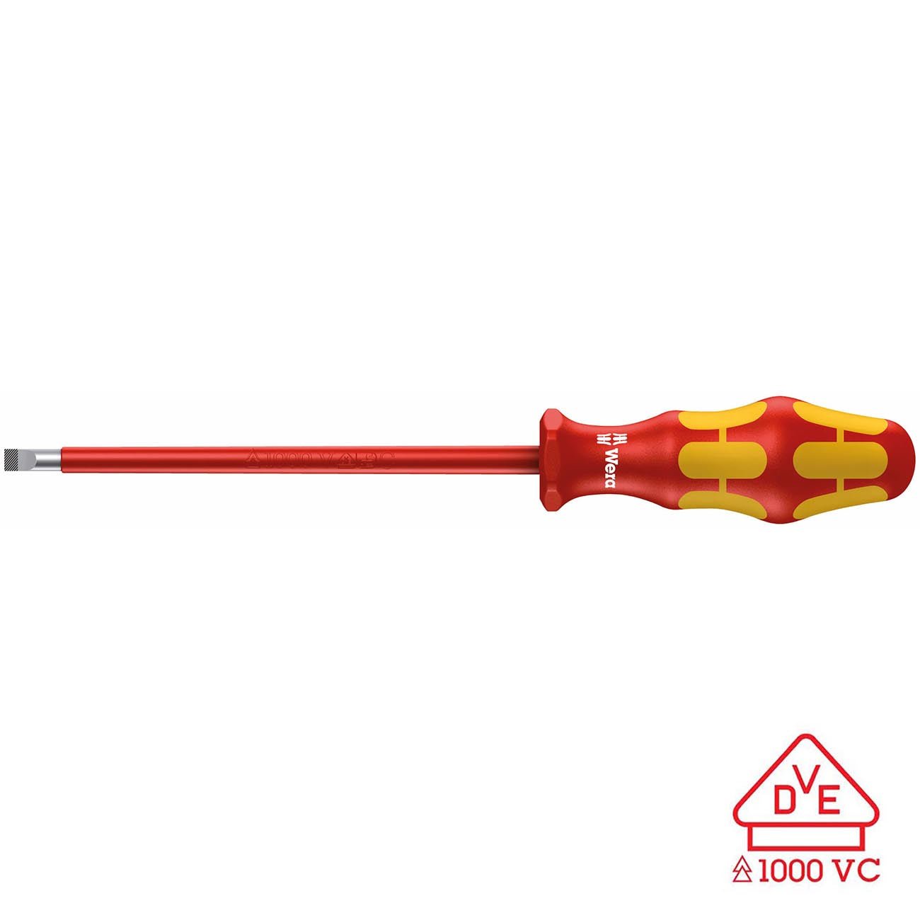 Wera VDE Insulated Screwdriver: Slotted 6.5mm x 150mm (with Lasertip) - Clinch River Fishing USA