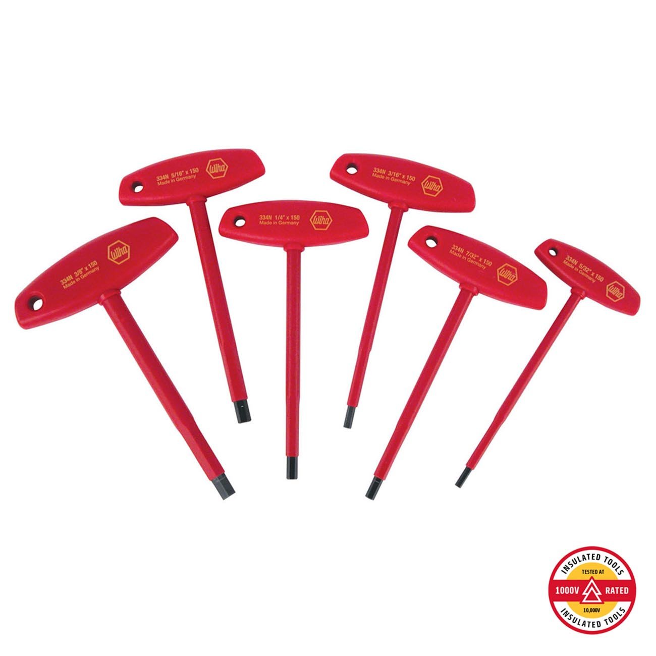Wiha Insulated T-Handle Hex SAE Set (6 Piece Set) - Clinch River Fishing USA