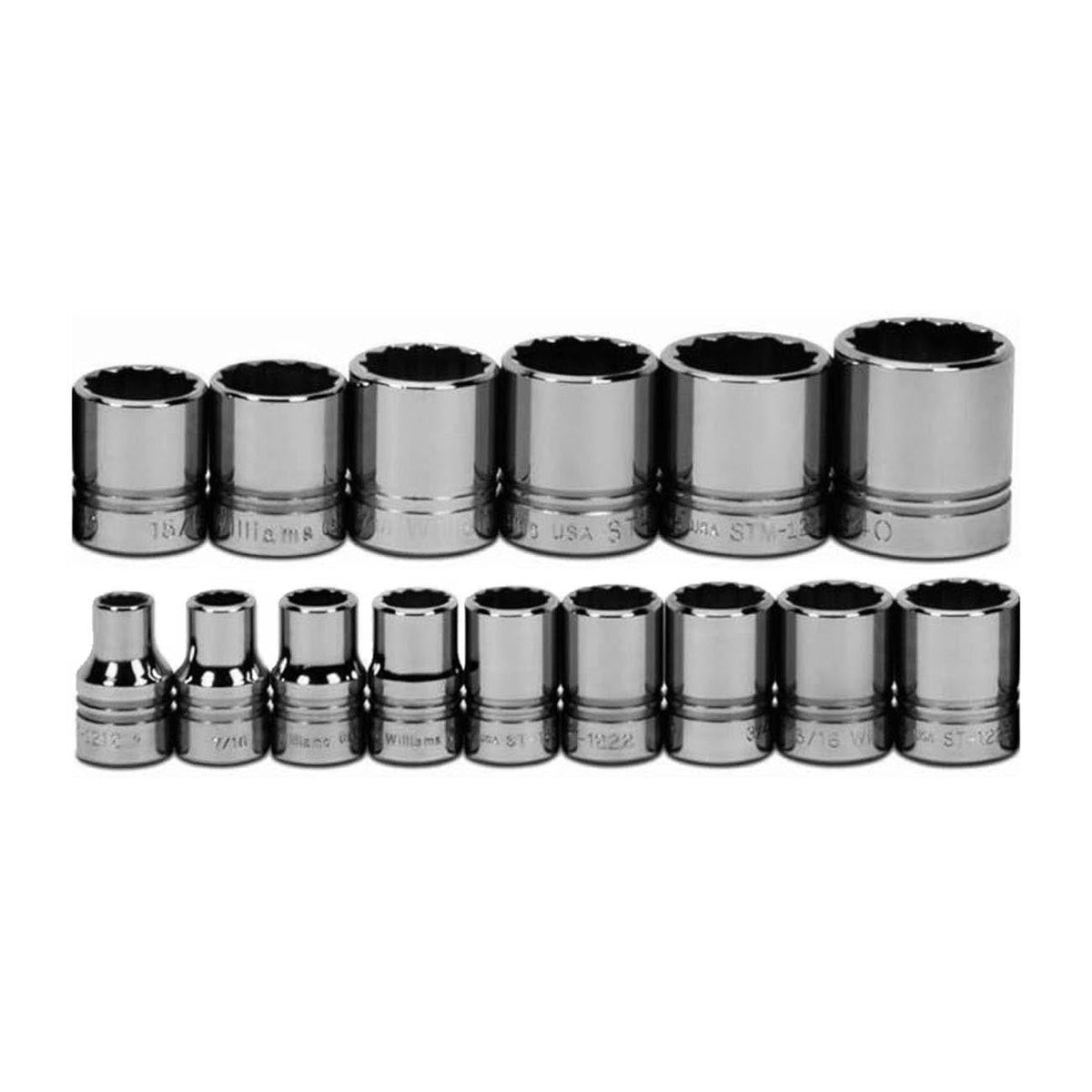 WILLIAMS 1/2 DR REG SKT SET 12 PT 15Pc - Clinch River Fishing USA