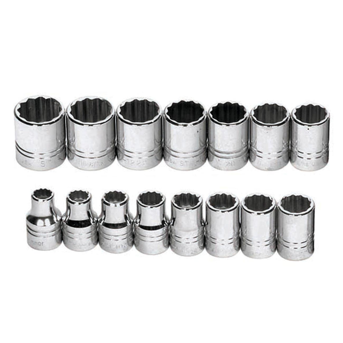 Williams 1/2GÇ¦ Drive Shallow Metric Socket Set on Clip Rail 12 - Point (15 Piece) - Clinch River Fishing USA