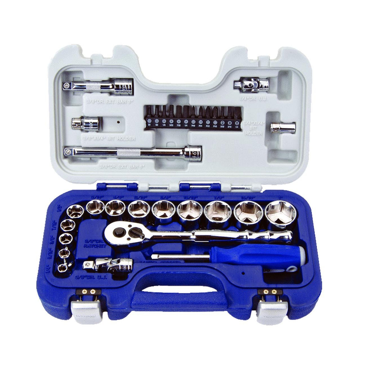 Williams 3/8" Drive SAE 6 - Point Socket Set (34 - Piece) - Clinch River Fishing USA