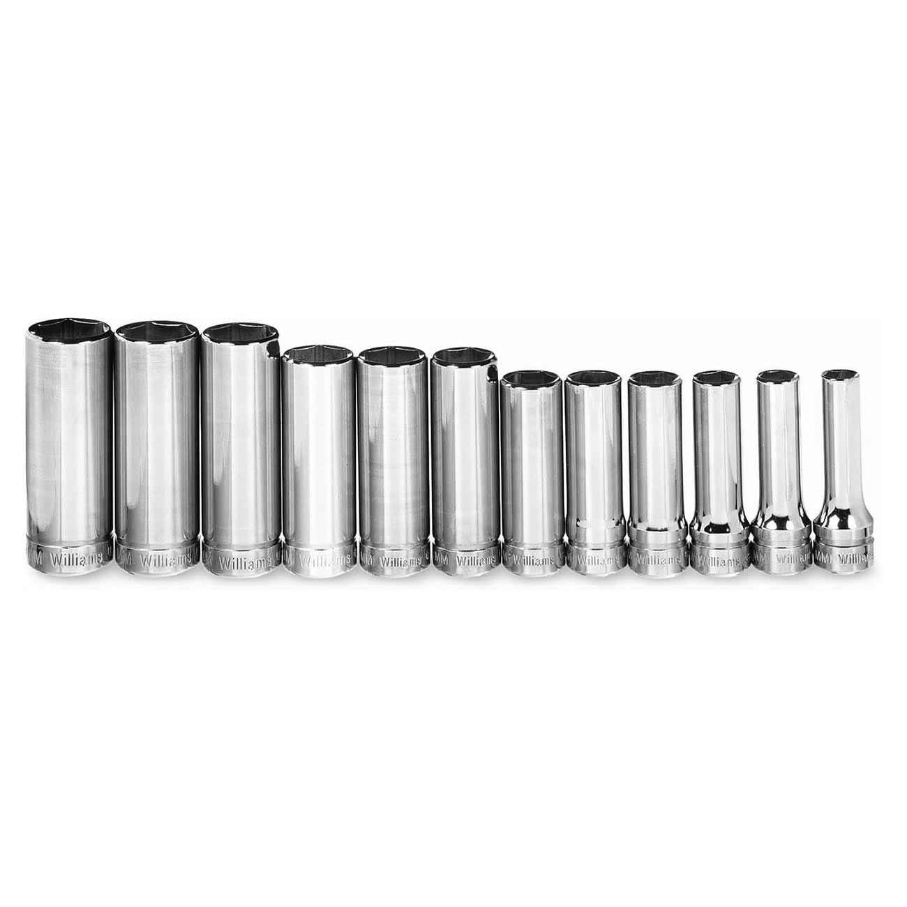 Williams Metric 3/8" Drive DEEP SUPERTORQUEGäó Socket Set GÇô 6 Point (12 Piece) - Clinch River Fishing USA