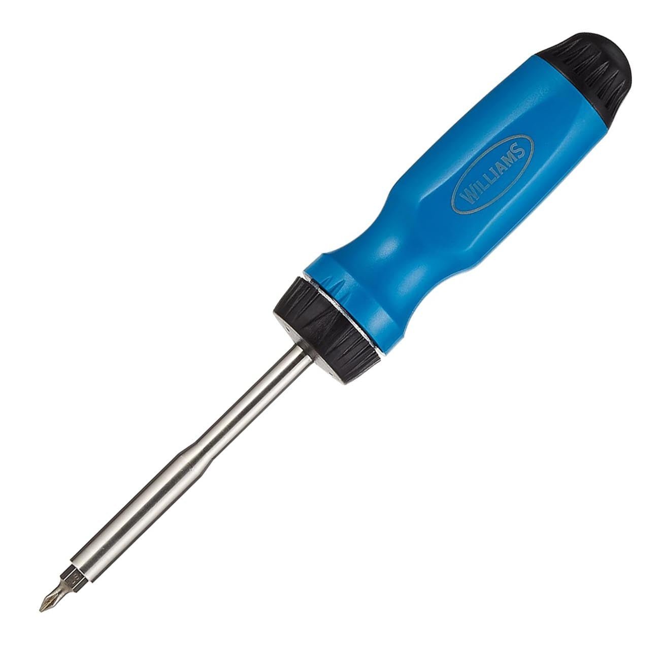 Williams Ratcheting Screwdriver with (5) 1/4" Hex Shank Bits - Clinch River Fishing USA