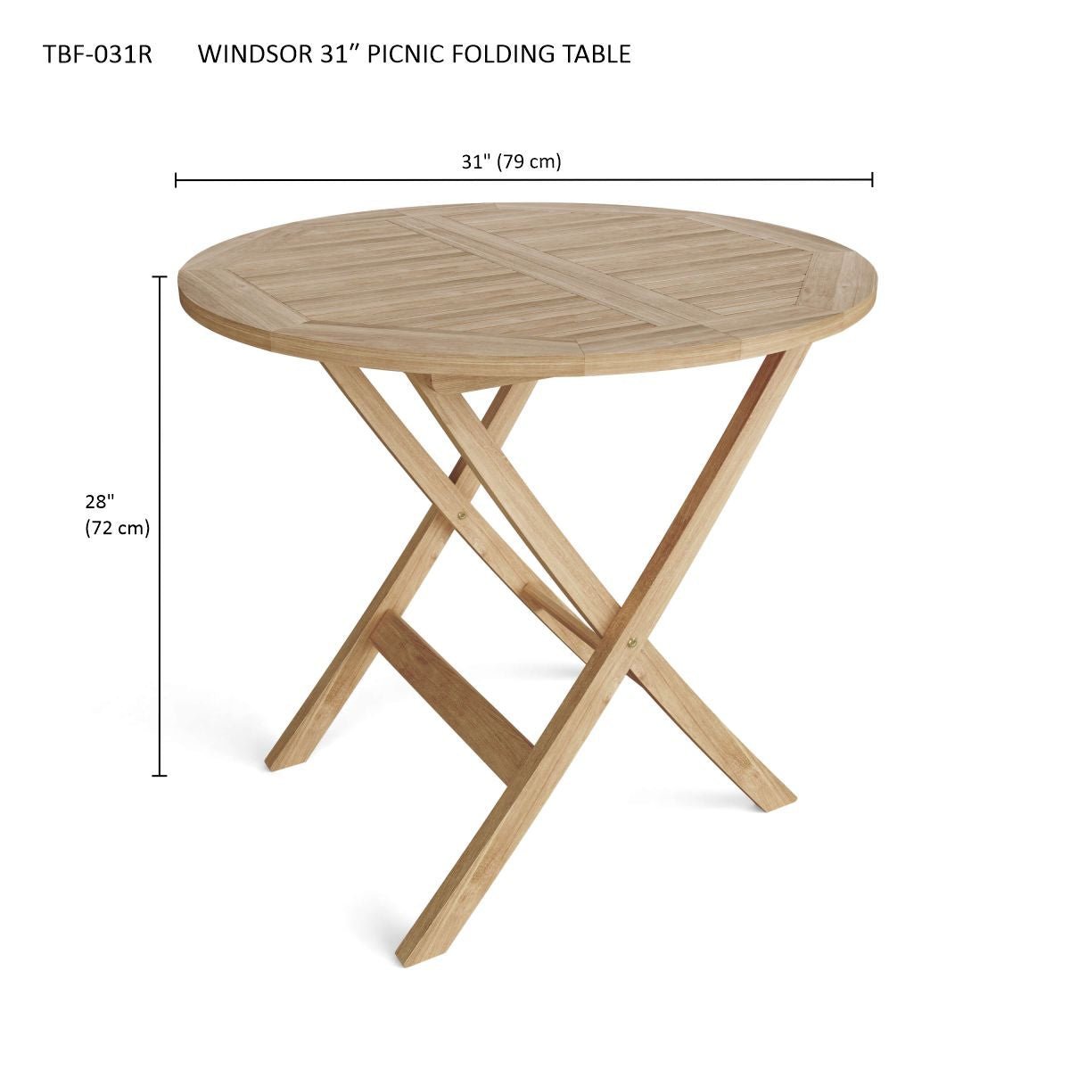 WINDSOR 31″ PICNIC FOLDING TABLE - Clinch River Fishing USA