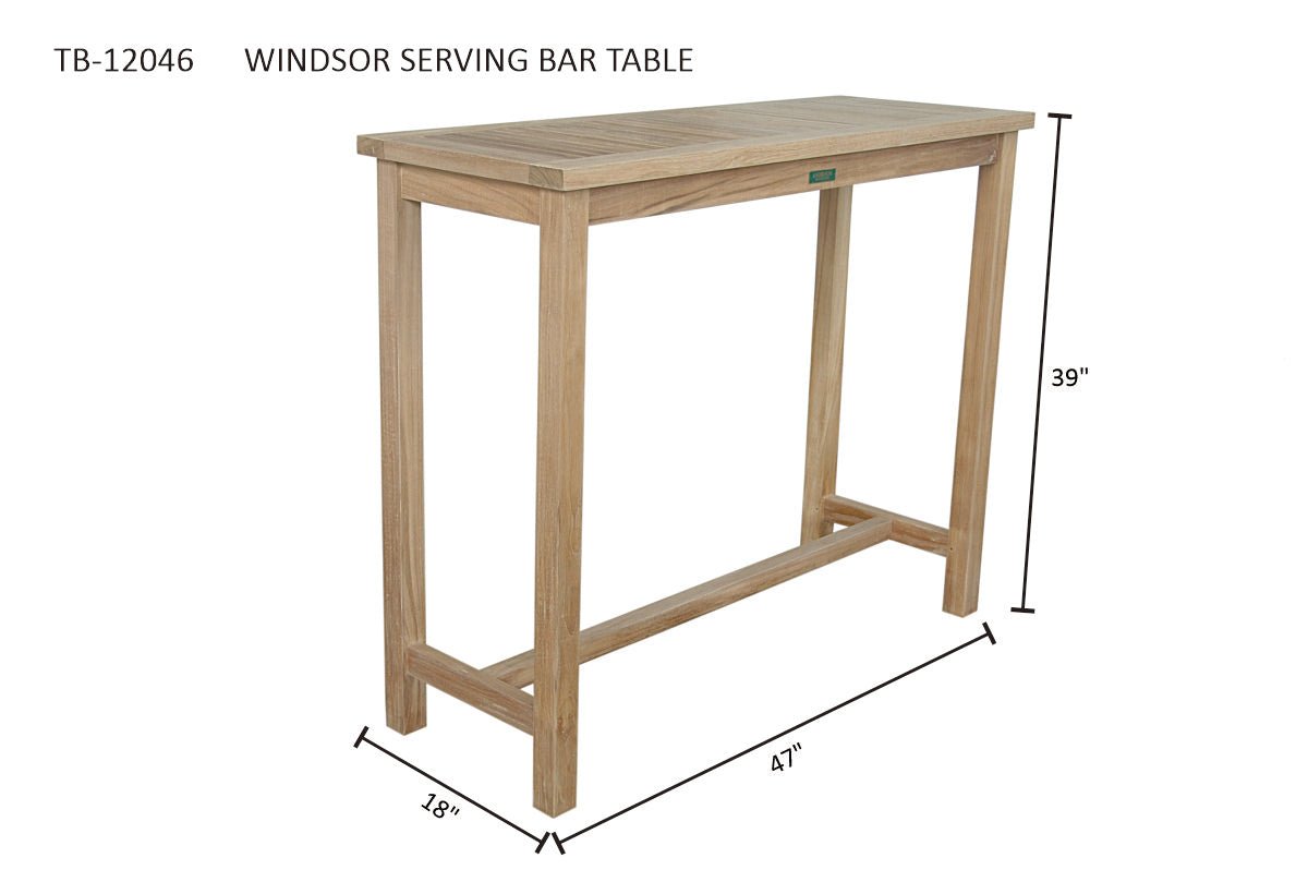 WINDSOR SERVING BAR TABLE - Clinch River Fishing USA