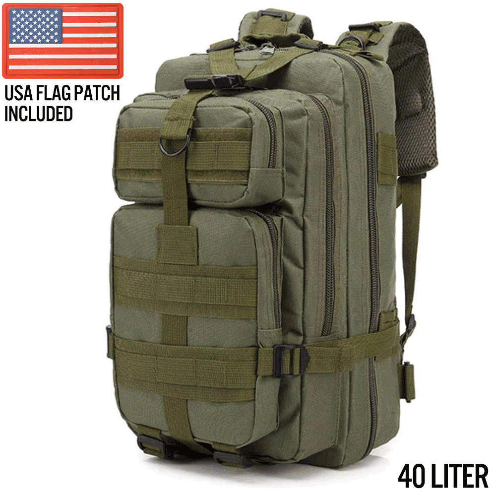 XG - MB40 - Large Tactical Backpack Survival Assault Bag 40 Liter - Clinch River Fishing USA