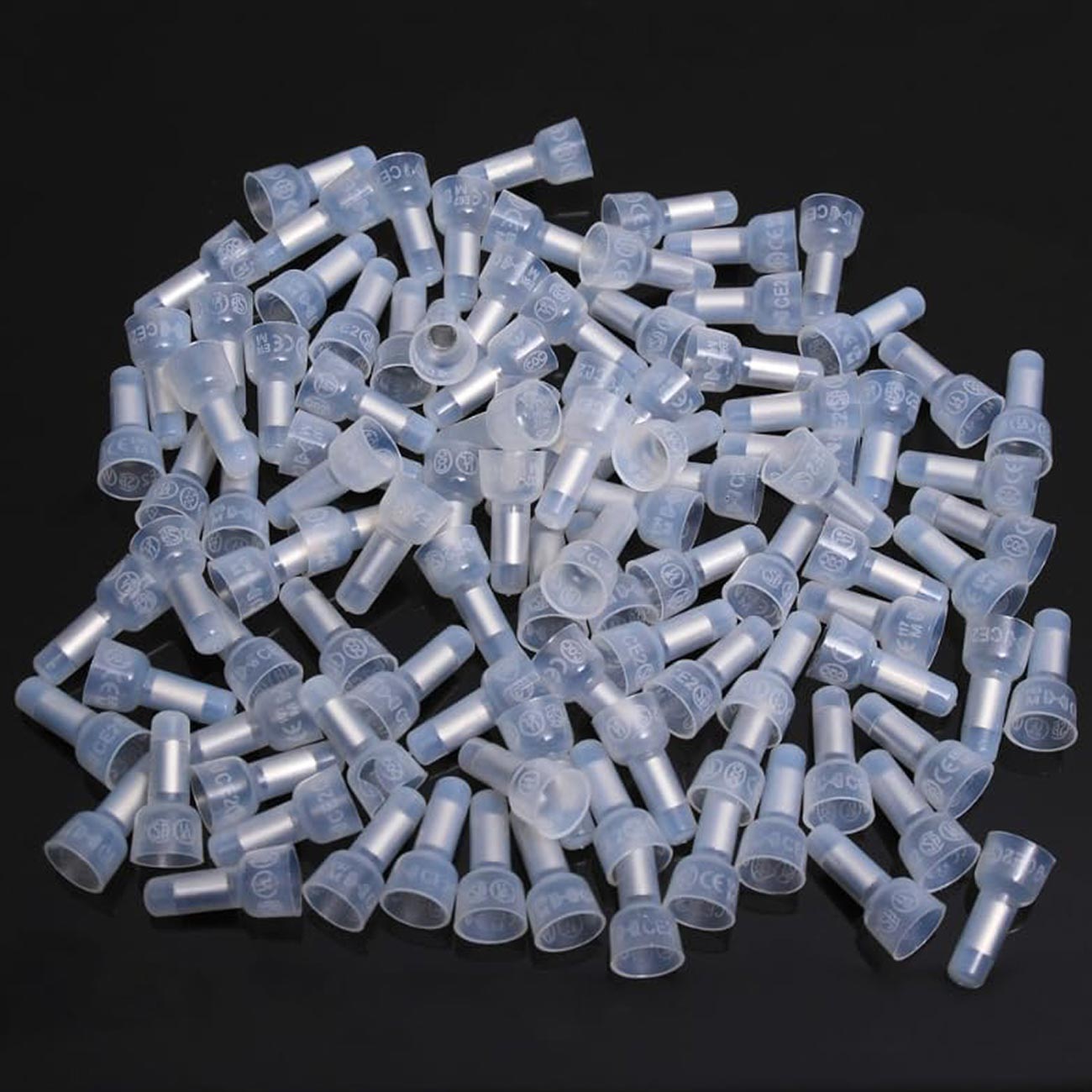 XScorpion Crimp Caps 18/22ga. - Clear (100 pack) - Clinch River Fishing USA