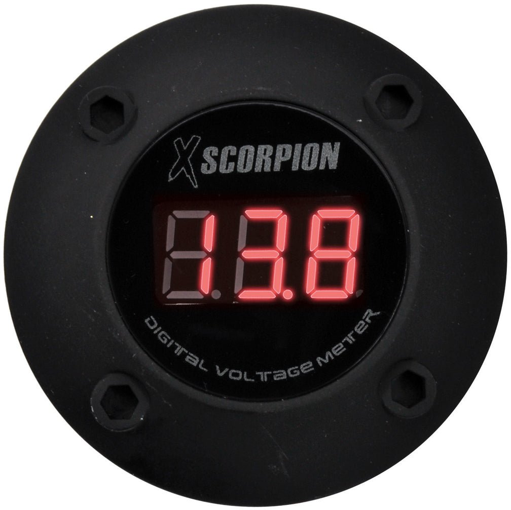 XSCORPION VOLTMETER DIGITAL 3 DIGIT LED DISPLAY BLACK - Clinch River Fishing USA