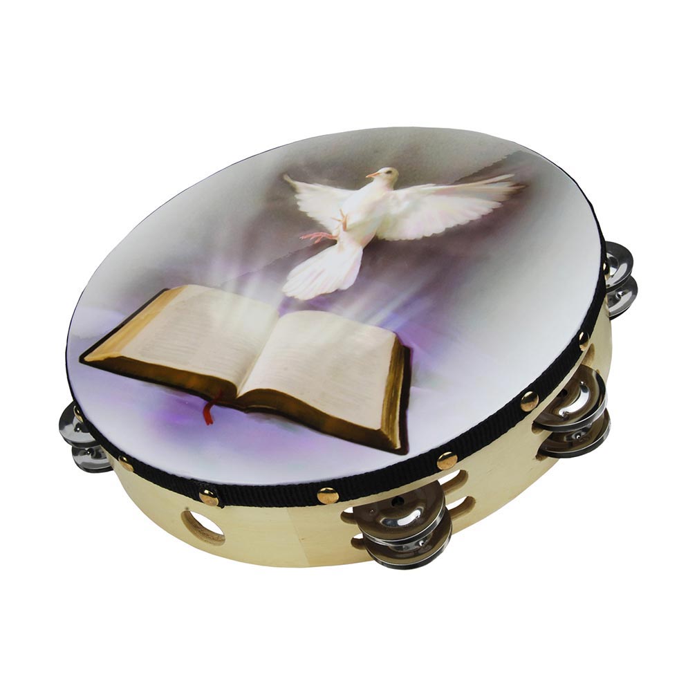 Zebra Sound 10" Dove and Bible Tambourine - Clinch River Fishing USA