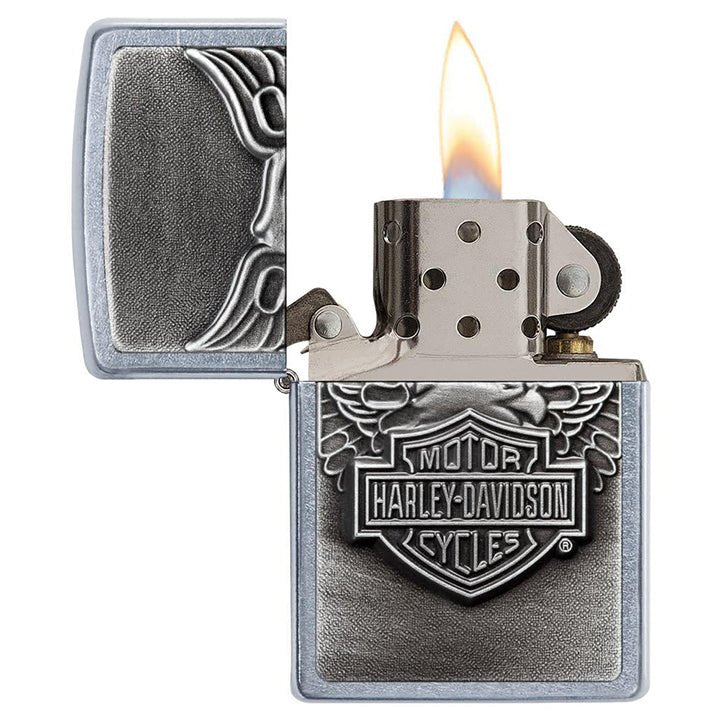 Zippo Harley - davidson Eagle Wings Pocket Lighter - Clinch River Fishing USA