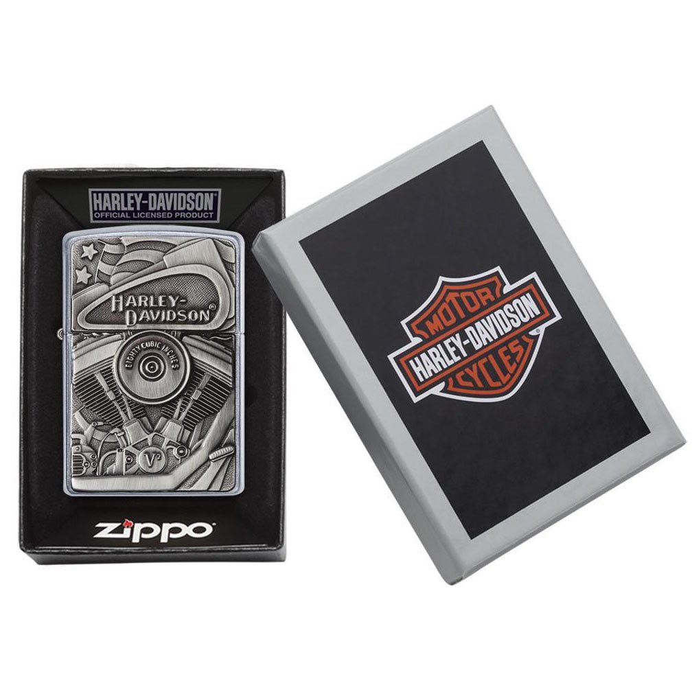 Zippo Harley - davidson Street Chrome Motor Flag - Clinch River Fishing USA