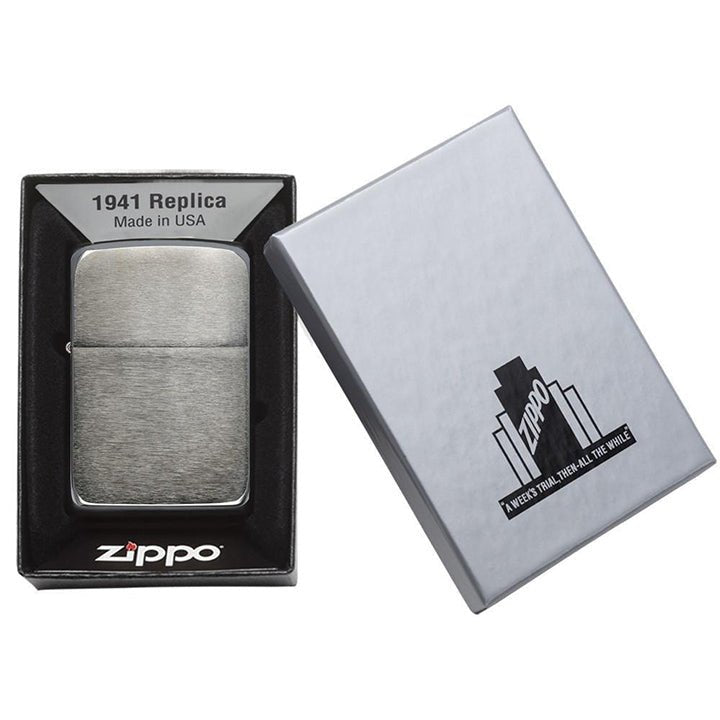 Zippo Windproof Lighter 1941 Black Chrome - Clinch River Fishing USA