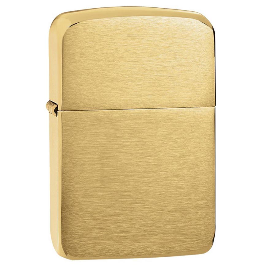 Zippo Windproof Lighter 1941 Replica Brushed Brass - Clinch River Fishing USA