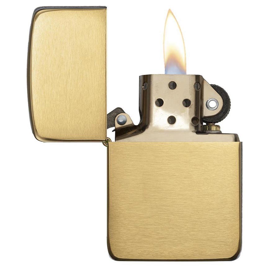 Zippo Windproof Lighter 1941 Replica Brushed Brass - Clinch River Fishing USA